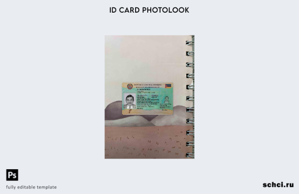 цифровая загрузка Мозамбика шаблон id photolook FRONT